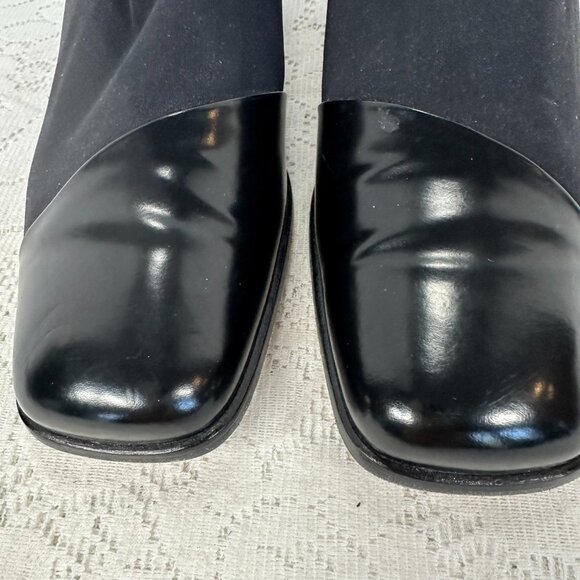 Paul Green, Shoe Black Fabric & Leather Pumps Block Heel, size 7M - Picture 6 of 9